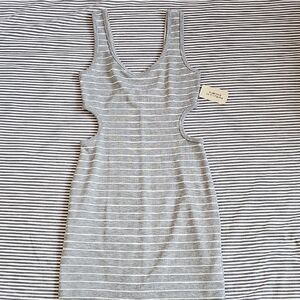 Gray Striped Dress